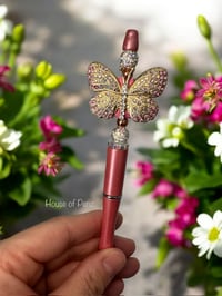 Rhinestone Butterfly Pen