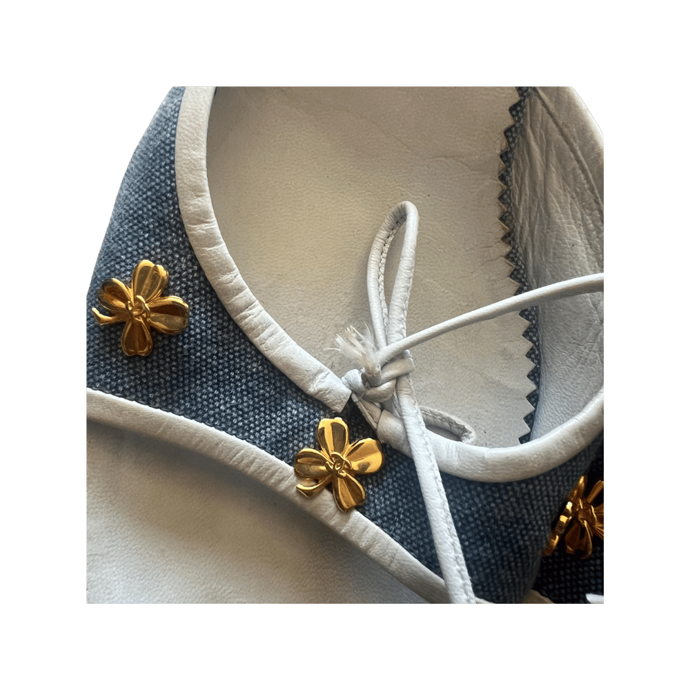 Image of CHANEL CLOVER KITTEN HEEL MULES