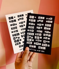 Image 2 of B&W Stamp Letters Sticker Sheets