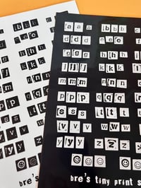 Image 5 of B&W Stamp Letters Sticker Sheets