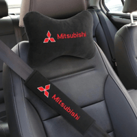 Image 1 of 4pcs Mitsubishi headrest pillows and seat belt pads