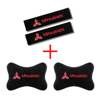 Image 5 of 4pcs Mitsubishi headrest pillows and seat belt pads