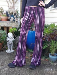 Image 2 of Purple/black vertical stripe KAT Pants