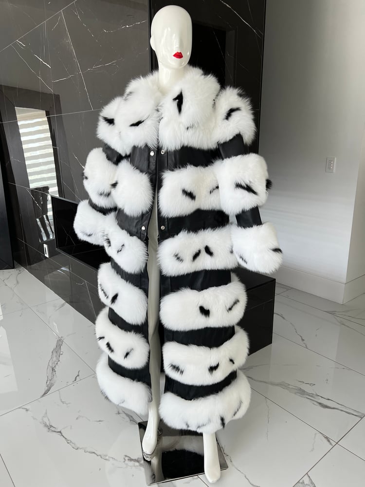 Image of Nadia 3in1 Fox Coat (zebra stripe)