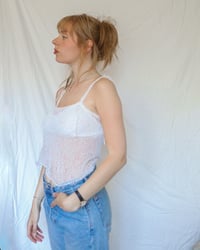 Image 3 of Pearl mesh top