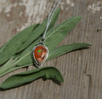Image 1 of dainty fire opal necklace #8