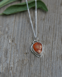 Image 2 of dainty fire opal necklace #8