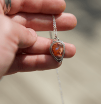 Image 4 of dainty fire opal necklace #8