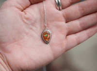 Image 5 of dainty fire opal necklace #8