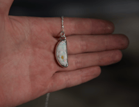 Image 3 of Media Luna Mexican Fire Opal necklace