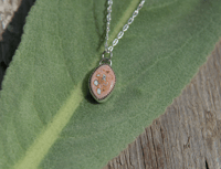 Image 1 of dainty fire opal necklace #9 