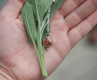 Image 3 of dainty fire opal necklace #10 