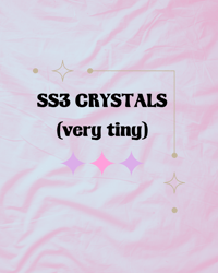 Image 3 of SS3 Tooth Gem Crystals |  Small SS3 Flat Back Crystals | SS3 Flat Back Crystals | Lead-Free Crystals