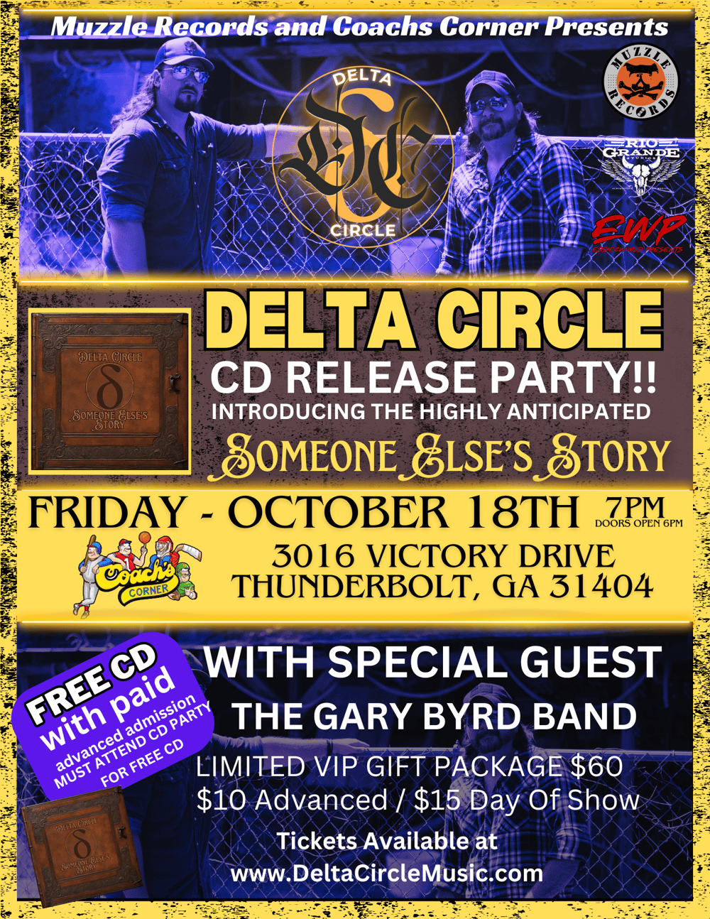 DELTA CIRCLE ADVANCED GENERAL CD RELEASE PARTY TICKETS