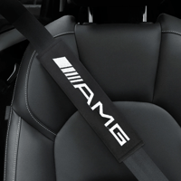 Image 3 of 4PCS Mercedes AMG interior accessories headrest pillows and seat belt covers