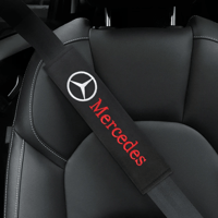 Image 3 of 4PCS Mercedes interior accessories headrest pillows and seat belt covers