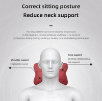 Image 3 of AUDI luxury PU leather headrest and lumbar pillows comfortable for interior