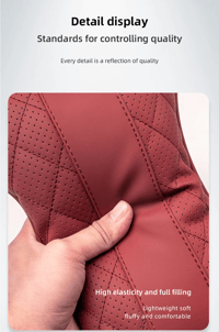 Image 4 of AUDI luxury PU leather headrest and lumbar pillows comfortable for interior