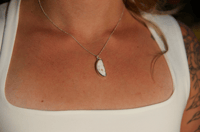 Image 6 of Media Luna Mexican Fire Opal necklace