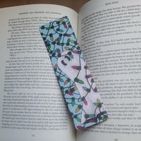 Image 1 of Bookmark Swoopy Ghost Tangled in Holiday Lights