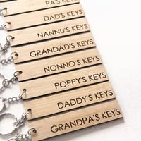 Image 1 of Father's Day Key Ring. Fathers Day Gift. Personalised Key Chain for Him. 