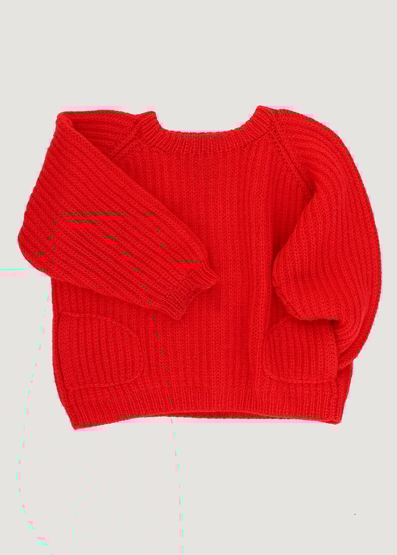 Image of Red Knitted Jumper - 5 to 6 yrs