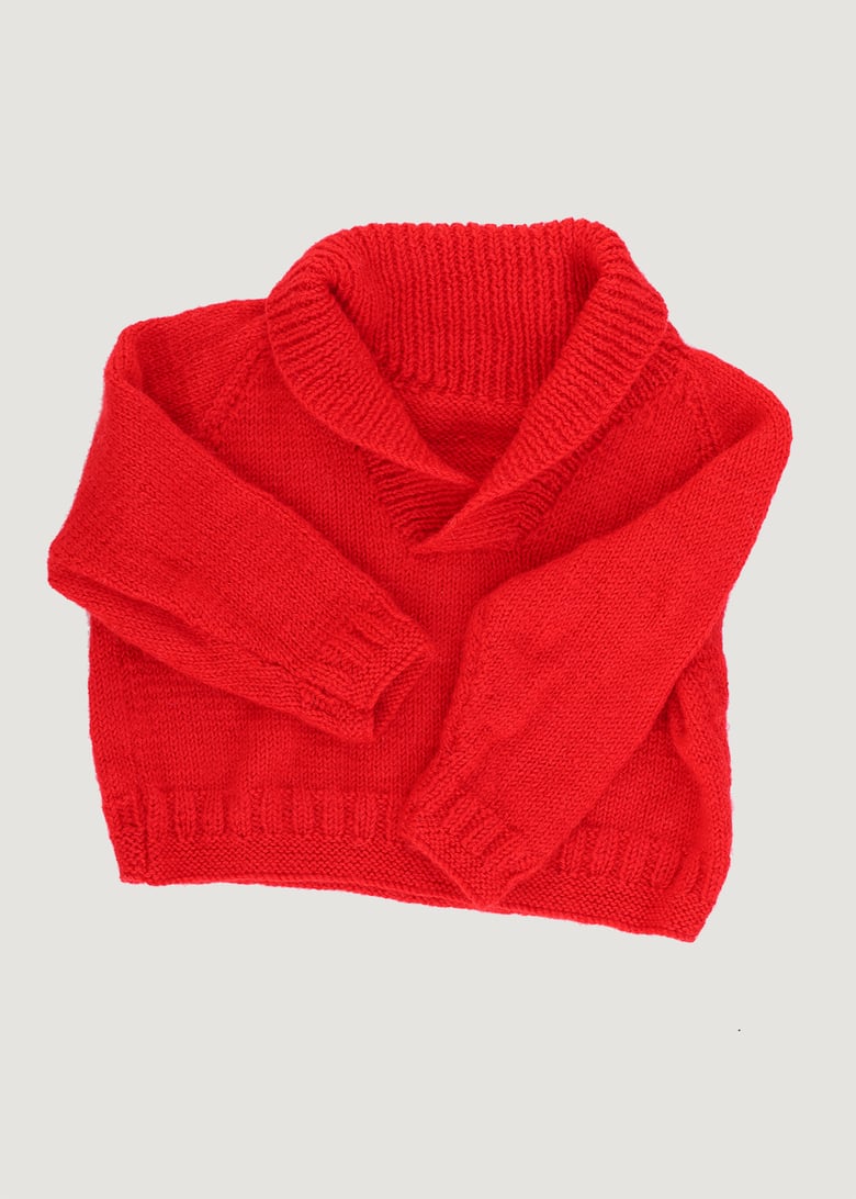 Image of Red Collar Jumper - 6 to 8 yrs