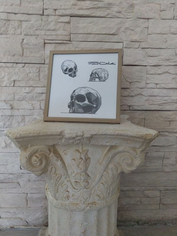 Orlinski Richard Skull Crâne Cadre bois inclus Print impression