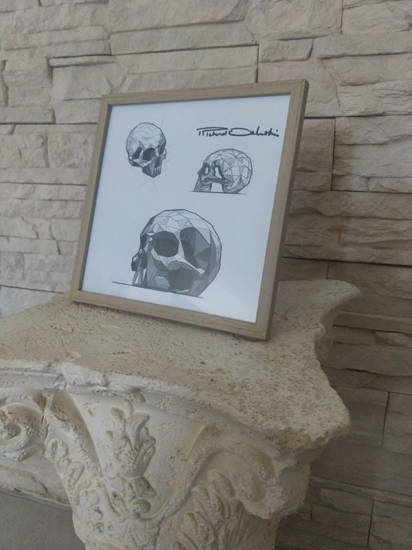 Orlinski Richard Skull Crâne Cadre bois inclus Print impression