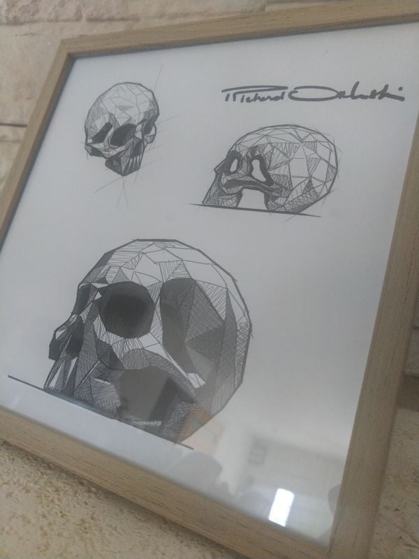 Orlinski Richard Skull Crâne Cadre bois inclus Print impression