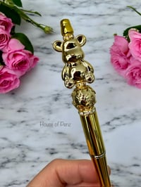 Metallic Gold Bear Pen