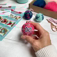 Image 5 of Needle Felted Christmas Baubles Kit