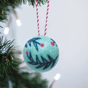 Image of Needle Felted Christmas Baubles Kit