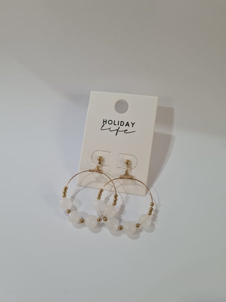 Image of Sunset Earrings. White. By Holiday Trading Co.