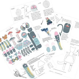 Image of Diy Dolly Kit - Flora the Forager and Mushroom Book