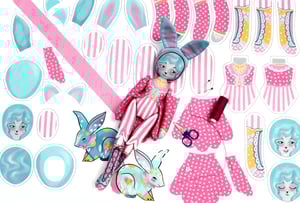 Image of DIY Dolly Kit - Mewky the Circus Ringmaster Cat Bunny Doll