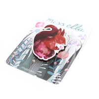 Image 4 of Red Squirrel Brooch - Wooden Pin