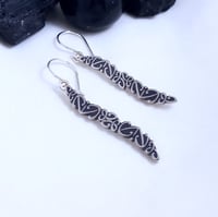 Image 1 of Long Twenty Cent Motif Earrings 