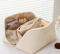 PU Leather 3 Grids Makeup Storage Box Travelling Vanity Cosmetic Necklace Case