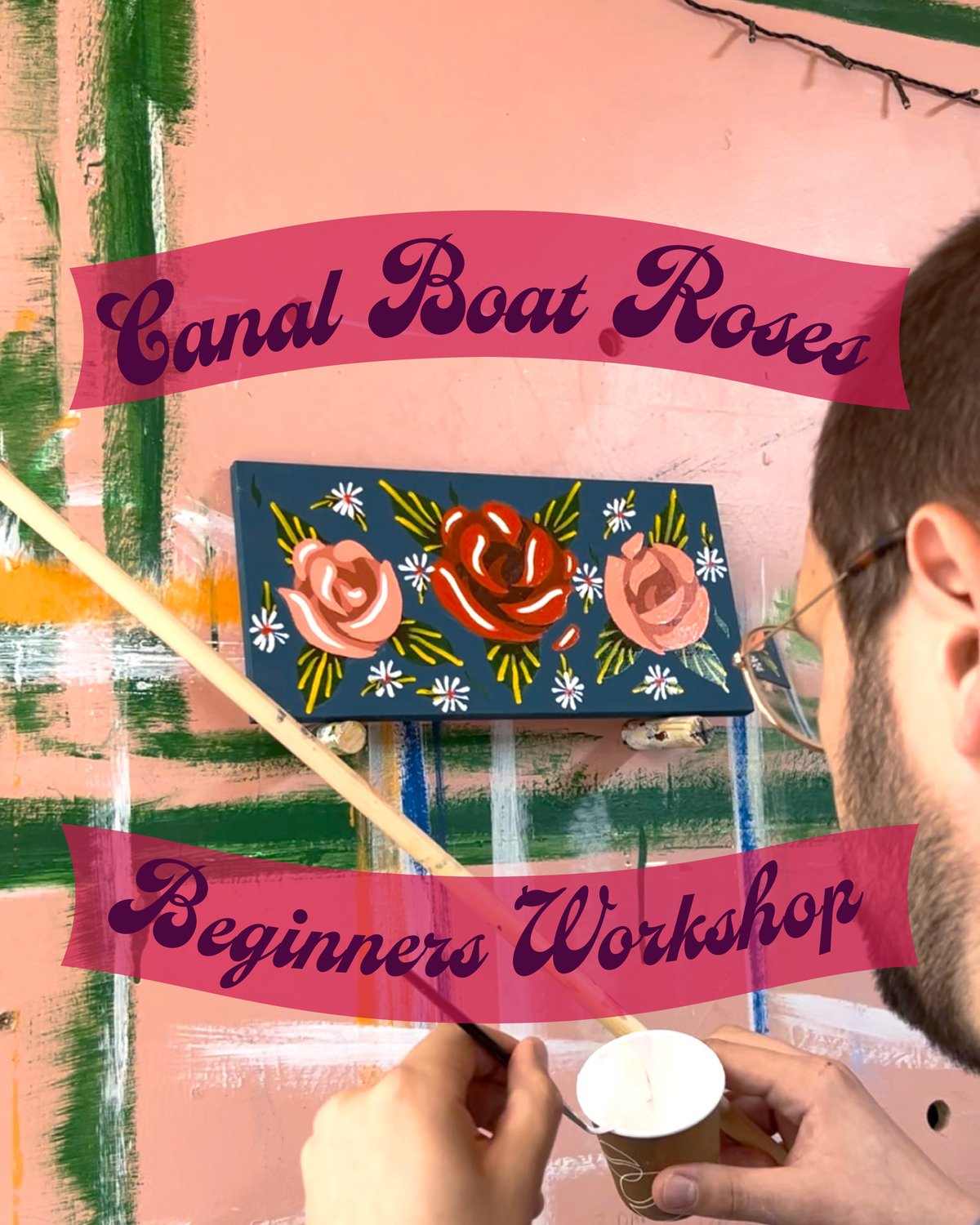 Image of Canal Boat Roses Workshop