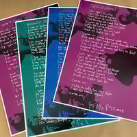 Image 1 of Hand written signed lyrics 