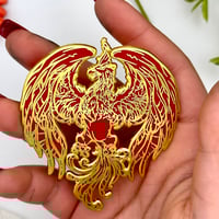 Image 5 of Golden Phoenix Rising Pin - Symbol of Strength and Resilience