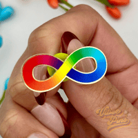 Image 1 of Neurodivergent Infinity Enamel Pin