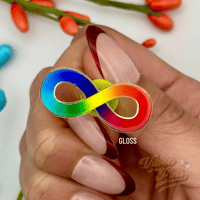 Image 3 of Neurodivergent Infinity Enamel Pin