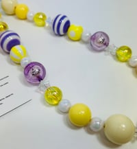 Image 3 of Yellow, Mint & Purple Chunky Necklace 