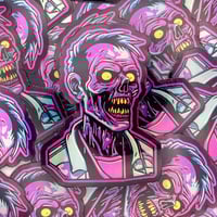Image 2 of Spooky Holographic Zombie Sticker | Cool and Creepy Decal for Horror Fans