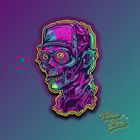 Image 2 of Neon Zombie Sticker (Horror)