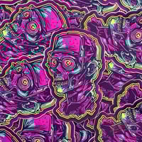 Image 1 of Neon Zombie Sticker (Horror)
