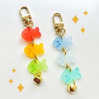 Goldfish Frosted Acrylic Linked Charms