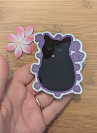 Image 2 of Silly Cat Sticker Purple
